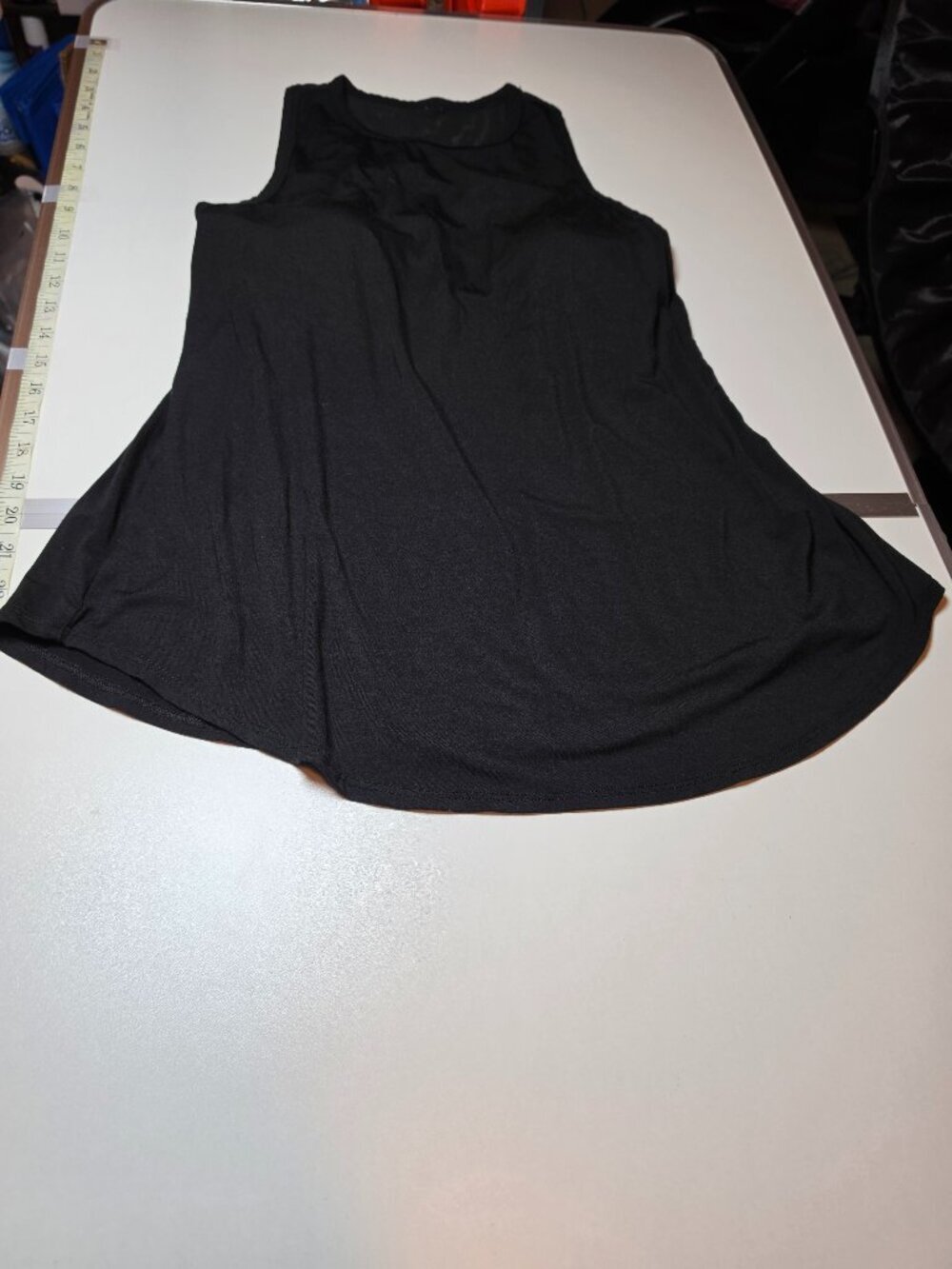 SheBird Women's 3 Freedom Racerback Built-in Bra Black Tank Top Sz S/M
